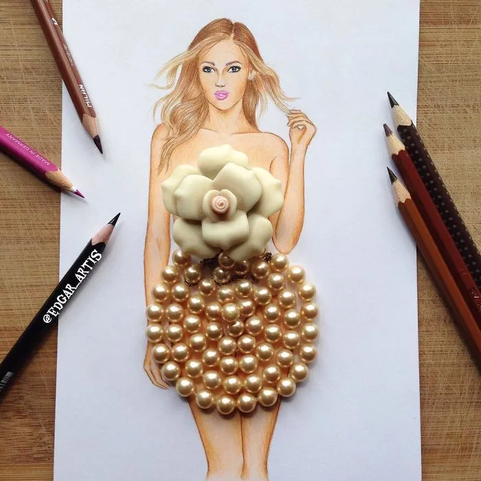Armenian Fashion Illustrator Creates Stunning Dresses From Everyday Objects (70 Pics)