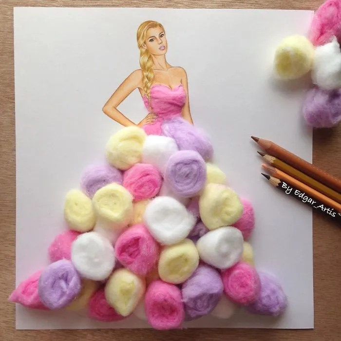 Armenian Fashion Illustrator Creates Stunning Dresses From Everyday Objects (70 Pics)
