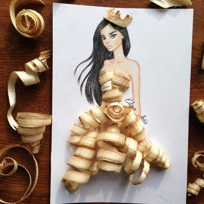 Armenian Fashion Illustrator Creates Stunning Dresses From Everyday Objects (70 Pics)