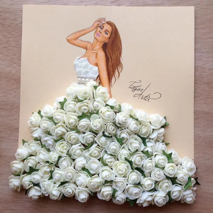 Armenian Fashion Illustrator Creates Stunning Dresses From Everyday Objects (70 Pics)