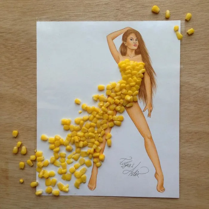 Armenian Fashion Illustrator Creates Stunning Dresses From Everyday Objects (70 Pics)