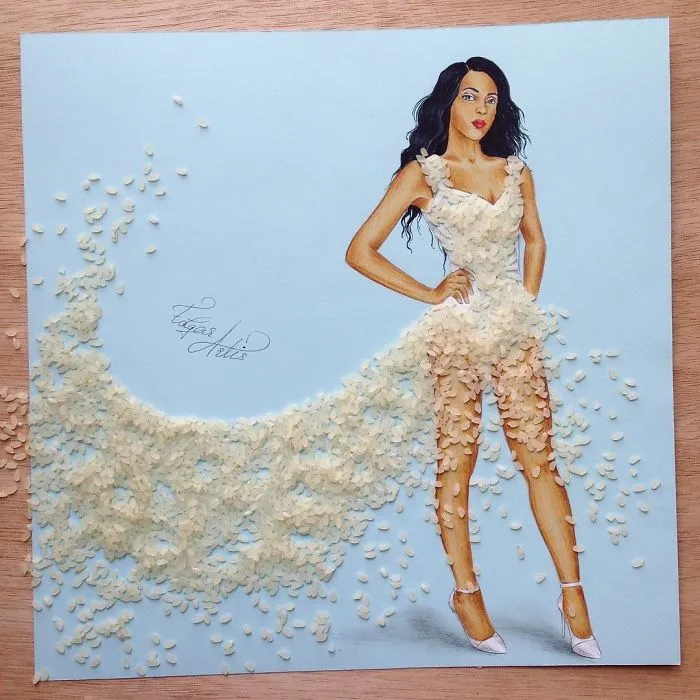 Armenian Fashion Illustrator Creates Stunning Dresses From Everyday Objects (70 Pics)