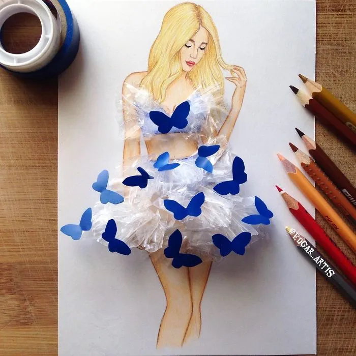 Armenian Fashion Illustrator Creates Stunning Dresses From Everyday Objects (70 Pics)