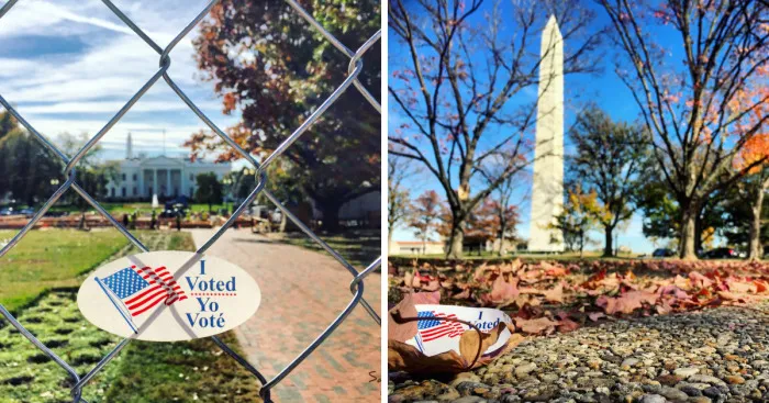 My Voting Sticker Took A Stroll Around The Nation's Capital