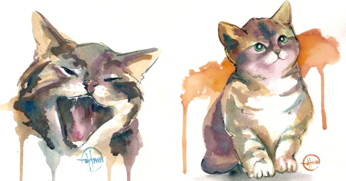 I Painted A Cat Everyday For The Month Of Catober