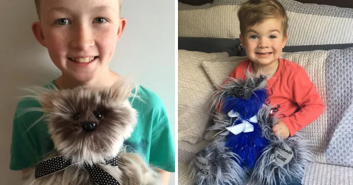 Este niño de 12 años aprendió a coser para hacer más de 800 peluches para los niños enfermos