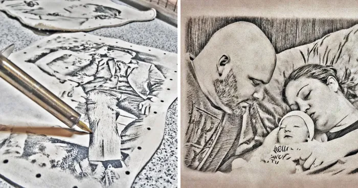 I Burn Out Potraits On Leather