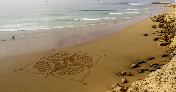 I Created This Sand Art During A Beautiful Sunrise In Morocco