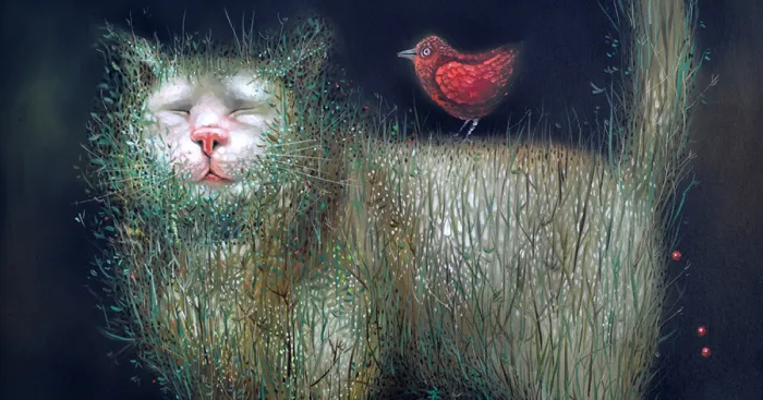 Lithuanian Artist Paints Vegan Cats Like You've Never Seen Before