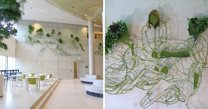 Grow - An Indoor Drawing In Steel From Live Plants And Steel