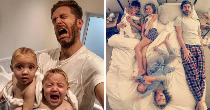 Este padre de 4 hijas se niega a endulzar sus fotos de Instagram y conquista internet