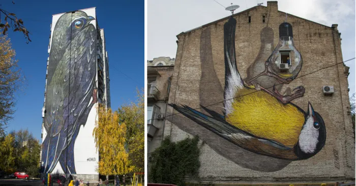 I Painted These Huge Murals On Buildings In Ukraine
