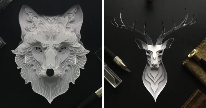 Delicate Animal Papercuts That I Create To Explore The Animal Form