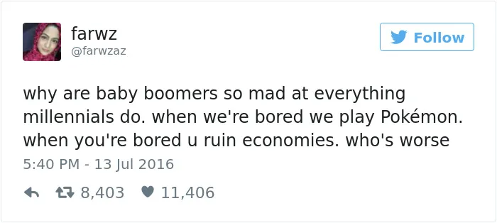 59 Of The Best Comebacks To Baby Boomers Who Complain About Millennials