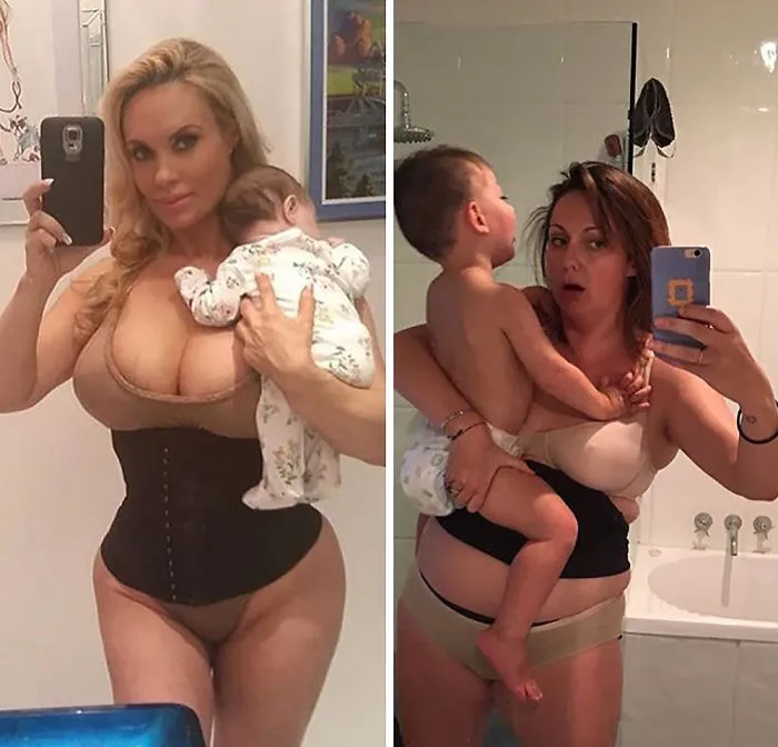 Woman Continues To Hilariously Recreate Celebrity Instagram Photos (78 Pics)