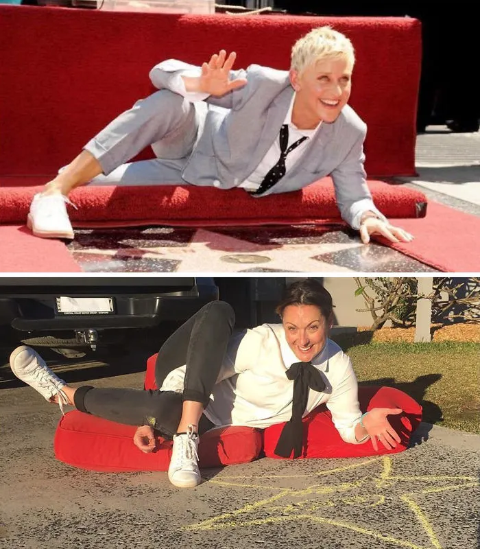 Woman Continues To Hilariously Recreate Celebrity Instagram Photos (78 Pics)