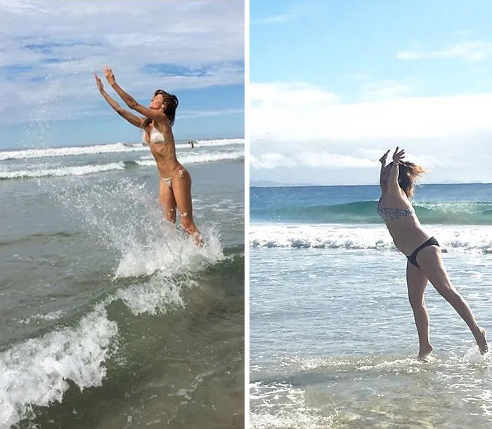 Woman Continues To Hilariously Recreate Celebrity Instagram Photos (78 Pics)