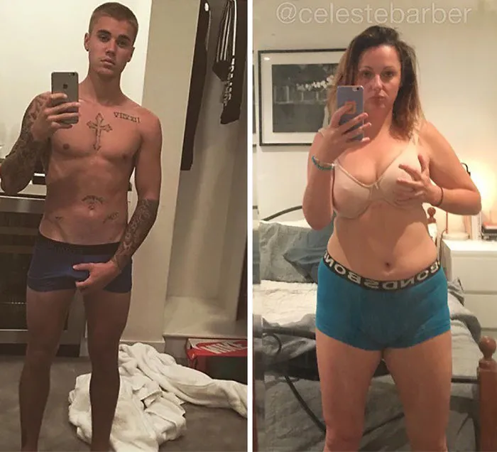 Woman Continues To Hilariously Recreate Celebrity Instagram Photos (78 Pics)