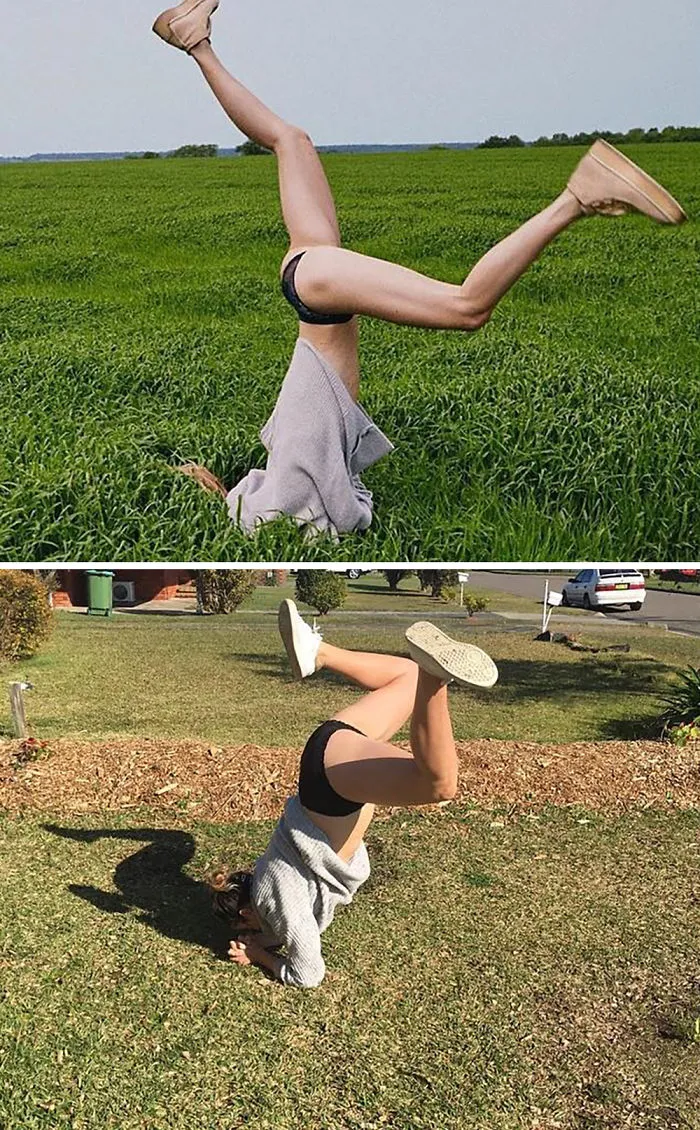 Woman Continues To Hilariously Recreate Celebrity Instagram Photos (78 Pics)