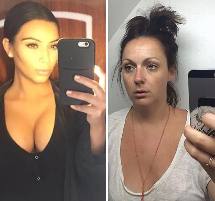 Woman Continues To Hilariously Recreate Celebrity Instagram Photos (78 Pics)