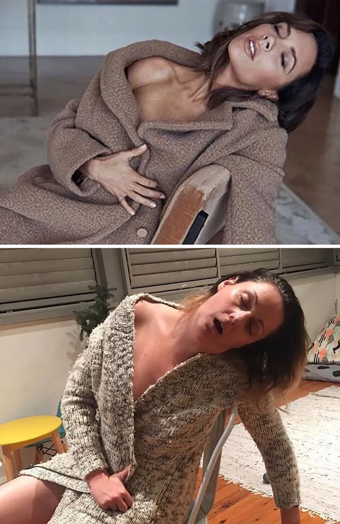Woman Continues To Hilariously Recreate Celebrity Instagram Photos (78 Pics)