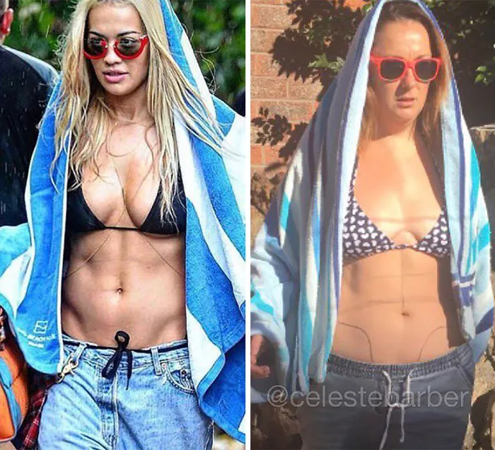 Woman Continues To Hilariously Recreate Celebrity Instagram Photos (78 Pics)
