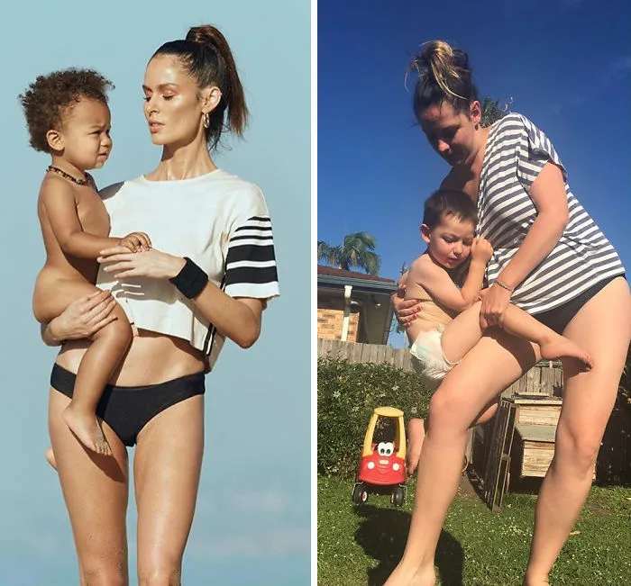 Woman Continues To Hilariously Recreate Celebrity Instagram Photos (78 Pics)