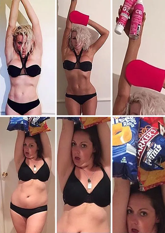 Woman Continues To Hilariously Recreate Celebrity Instagram Photos (78 Pics)