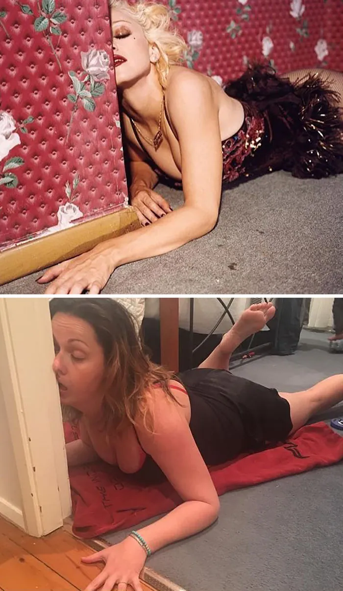 Woman Continues To Hilariously Recreate Celebrity Instagram Photos (78 Pics)