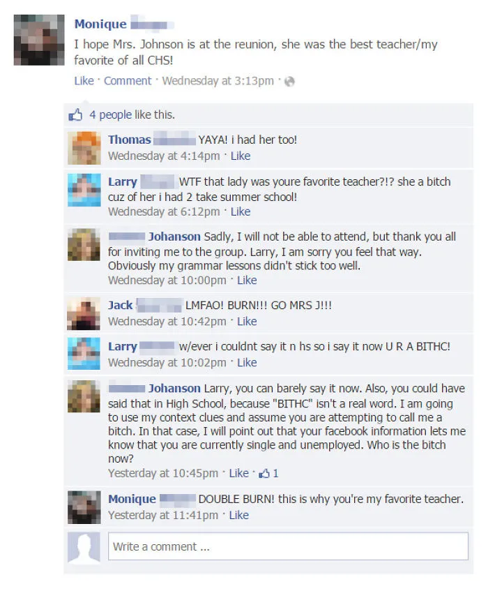 73 Epic Facebook Comebacks You'll Be Happy Didn't Happen To You
