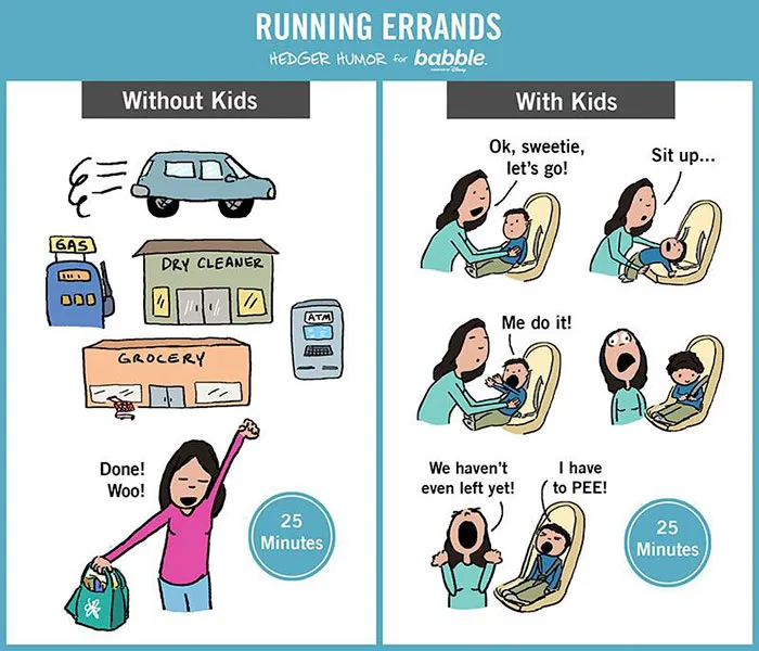 91 Hilarious Cartoons That Sum Up What It's Like To Be Married with Kids