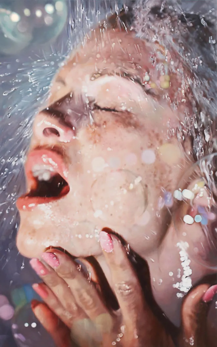 Enamel On Metal Painting By Marilyn Minter