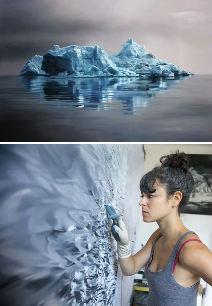 Soft Pastel Finger Drawing By Zaria Forman