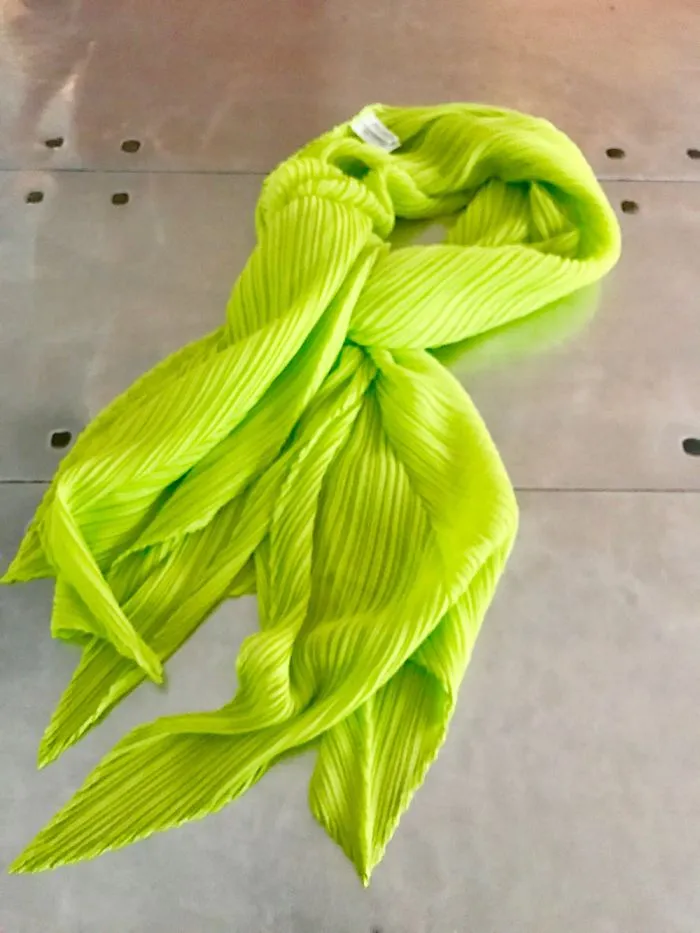 Issey Miyake Pleats Please Shawl  Scarf Vintage Issey Miyake Colorful  Geometric Shawl  Pleated  Statement Shawl Scarf