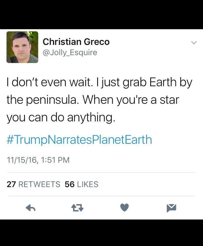 #trumpnarratesplanetearth