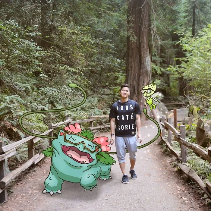 I Drew Pokemon Onto My Vacation Pics