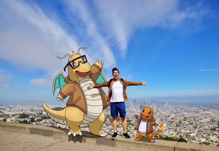 I Drew Pokemon Onto My Vacation Pics
