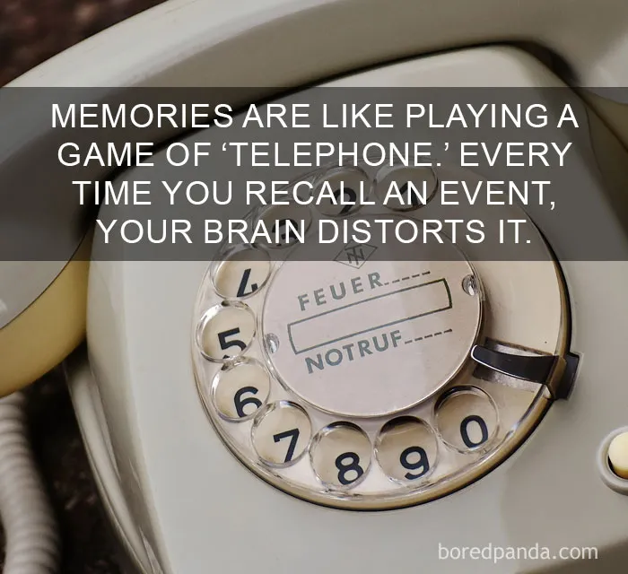 Vintage rotary phone illustrating amazing brain fact about memory distortion.