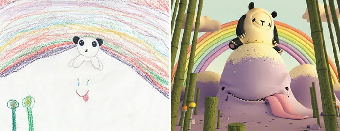 90 Artists Recreate Kids’ Monster Doodles In Their Unique Styles (2016)
