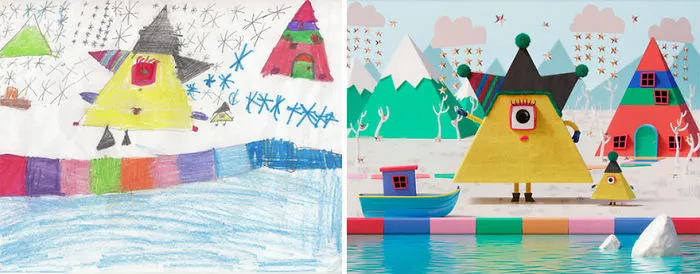 90 Artists Recreate Kids’ Monster Doodles In Their Unique Styles (2016)