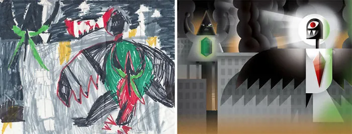 90 Artists Recreate Kids’ Monster Doodles In Their Unique Styles (2016)