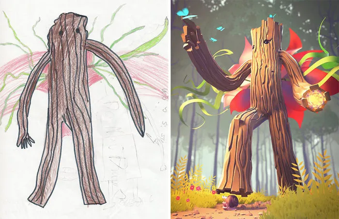 90 Artists Recreate Kids’ Monster Doodles In Their Unique Styles (2016)