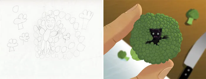 90 Artists Recreate Kids’ Monster Doodles In Their Unique Styles (2016)