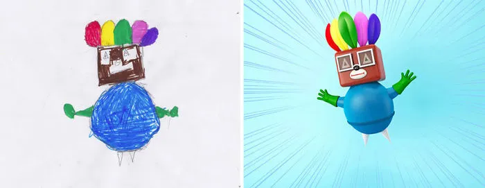 90 Artists Recreate Kids’ Monster Doodles In Their Unique Styles (2016)