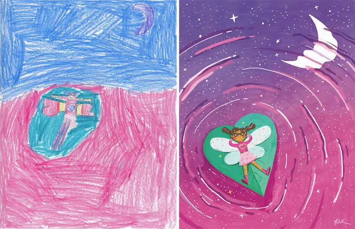 90 Artists Recreate Kids’ Monster Doodles In Their Unique Styles (2016)