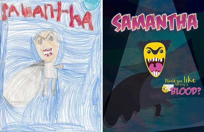 90 Artists Recreate Kids’ Monster Doodles In Their Unique Styles (2016)