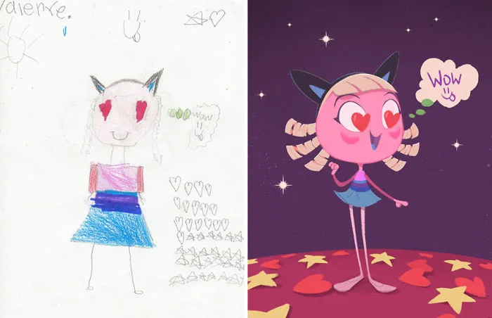 90 Artists Recreate Kids’ Monster Doodles In Their Unique Styles (2016)