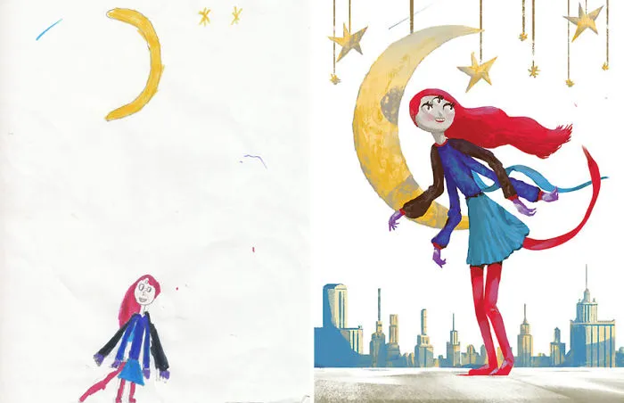90 Artists Recreate Kids’ Monster Doodles In Their Unique Styles (2016)