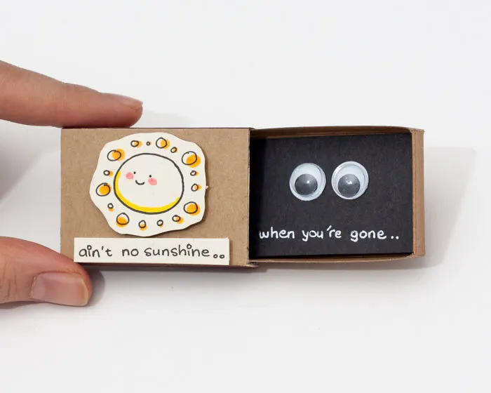 Artist Creates Little Matchbox Greeting Cards With Hidden Messages Inside