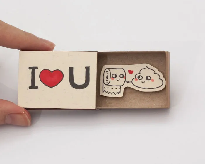 Artist Creates Little Matchbox Greeting Cards With Hidden Messages Inside
